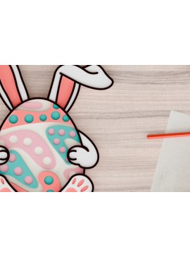 Σετ των 2 Intra απο ξύλο plywood 3mm-4mm πάχος -  3d  Laser Crafting Easter Egg Δίασταση 20x25 cm INTRAFABR-92587396