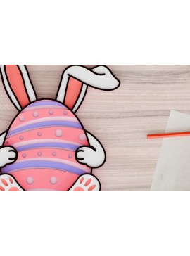 Σετ των 2 Intra απο ξύλο plywood 3mm-4mm πάχος -  3d  Laser Crafting Easter Egg Δίασταση 20x25 cm INTRAFABR-92358706