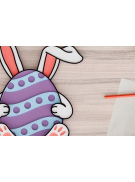 Σετ των 2 Intra απο ξύλο plywood 3mm-4mm πάχος -  3d  Laser Crafting Easter Egg Δίασταση 20x25 cm INTRAFABR-92506591