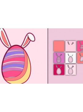 Σετ των 2 Intra απο ξύλο plywood 3mm-4mm πάχος - Πασχαλινό αυγό 3D  Χαρτί κοπής Πολυστρωματικό Δίασταση 15x15 cm INTRAFABR-60332986