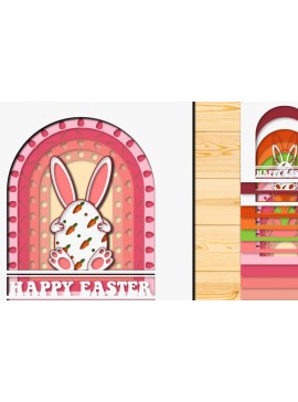 Σετ των 2 Intra απο ξύλο plywood 3mm-4mm πάχος - Πασχαλινό αυγό 3D  Χαρτί κοπής Πολυστρωματικό Δίασταση 15x15 cm INTRAFABR-66040074