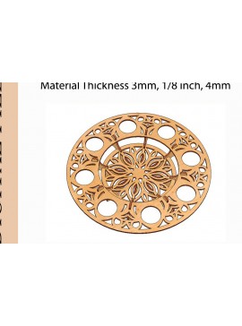 Σετ των 3 Intra απο ξύλο plywood 3mm-4mm πάχος - Στάση πασχαλινών αυγών και πασχαλινών κέικ Δίασταση 4x4 cm INTRAFABR-114462164