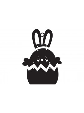 Σετ των 3 Intra απο ξύλο plywood 3mm-4mm πάχος - Σκουλαρίκι Πασχαλινό Κουνελάκι  Δίασταση 3x3 cm INTRAFABR-62458230