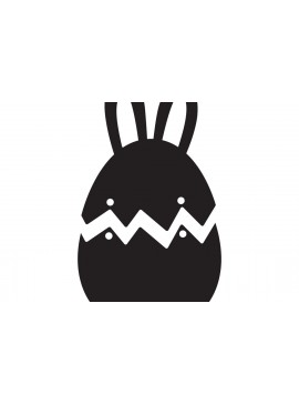 Σετ των 3 Intra απο ξύλο plywood 3mm-4mm πάχος - Πασχαλινό σκουλαρίκι λαγουδάκι με αυγό Δίασταση 3x3 cm INTRAFABR-62455561