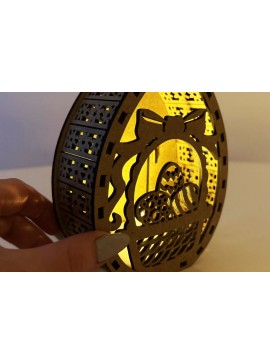 Σετ των 2 Intra απο ξύλο plywood 3mm-4mm πάχος - Λαμπροθήκη πασχαλινών αυγών Δίασταση 110x137 cm INTRAFABR-111889951