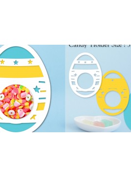 Σετ των 2 Intra απο ξύλο plywood 3mm-4mm πάχος - Easter Egg Candy Dome Horder  Δίασταση 15x15 cm INTRAFABR-91761556