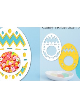 Σετ των 2 Intra απο ξύλο plywood 3mm-4mm πάχος - Easter Egg Candy Dome Horder  Δίασταση 15x15 cm INTRAFABR-91761612