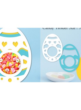 Σετ των 3 Intra απο ξύλο plywood 3mm-4mm πάχος - Easter Egg Candy Dome Horder  Δίασταση 15x15 cm INTRAFABR-91761680