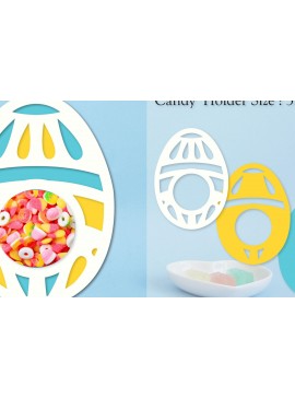 Σετ των 2 Intra απο ξύλο plywood 3mm-4mm πάχος - Easter Egg Candy Dome Horder  Δίασταση 15x15 cm INTRAFABR-91761750