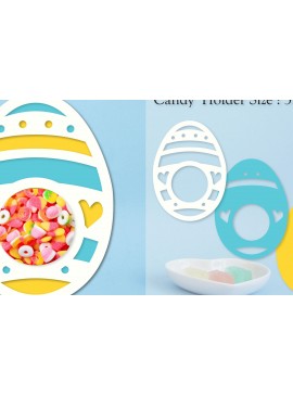 Σετ των 2 Intra απο ξύλο plywood 3mm-4mm πάχος - Easter Egg Candy Dome Horder  Δίασταση 15x15 cm INTRAFABR-91761778