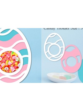 Σετ των 2 Intra απο ξύλο plywood 3mm-4mm πάχος - Easter Egg Candy Dome Horder  Δίασταση 15x15 cm INTRAFABR-91645174