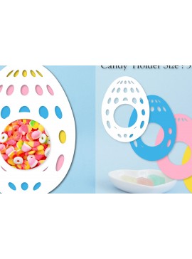 Σετ των 2 Intra απο ξύλο plywood 3mm-4mm πάχος - Easter Egg Candy Dome Horder  Δίασταση 15x15 cm INTRAFABR-91645234