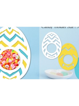 Σετ των 2 Intra απο ξύλο plywood 3mm-4mm πάχος - Easter Egg Candy Dome Horder  Δίασταση 15x15 cm INTRAFABR-91645277