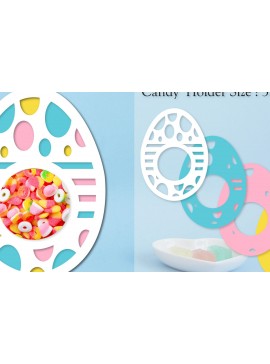 Σετ των 2 Intra απο ξύλο plywood 3mm-4mm πάχος - Easter Egg Candy Dome Horder  Δίασταση 15x15 cm INTRAFABR-91645323