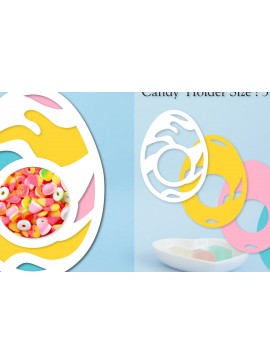 Σετ των 2 Intra απο ξύλο plywood 3mm-4mm πάχος - Easter Egg Candy Dome Horder  Δίασταση 15x15 cm INTRAFABR-91645363