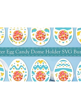 Σετ των 2 Intra απο ξύλο plywood 3mm-4mm πάχος - Πασχαλινά αυγά Candy Dome Horder  Πακέτα Δίασταση 15x15 cm INTRAFABR-91762509