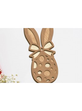 Σετ των 3 Intra απο ξύλο plywood 3mm-4mm πάχος - Διακοσμητικό πρότυπο κοπής πασχαλινών αυγών Δίασταση 5x4 cm INTRAFABR-90463758