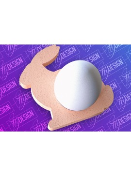 Σετ των 2 Intra απο ξύλο plywood 3mm-4mm πάχος - Πασχαλινή Αυγοθήκη |  CNC Δίασταση 15x15 cm INTRAFABR-91959344