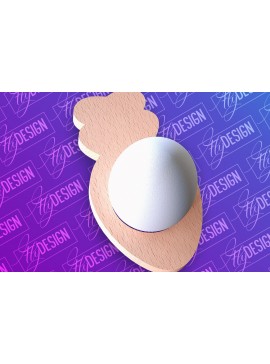 Σετ των 2 Intra απο ξύλο plywood 3mm-4mm πάχος - Πασχαλινή Αυγοθήκη |  CNC Δίασταση 15x15 cm INTRAFABR-91959352