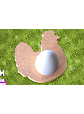 Σετ των 2 Intra απο ξύλο plywood 3mm-4mm πάχος - Πασχαλινή Αυγοθήκη |  CNC Δίασταση 15x15 cm INTRAFABR-91668718