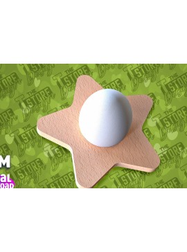 Σετ των 2 Intra απο ξύλο plywood 3mm-4mm πάχος - Πασχαλινή Αυγοθήκη |  CNC Δίασταση 15x15 cm INTRAFABR-91668734