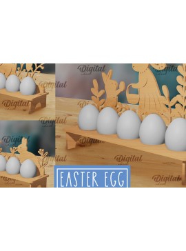 Σετ των 2 Intra απο ξύλο plywood 3mm-4mm πάχος - Πασχαλινή θήκη αυγών  Bundle Cut Laser Δίασταση 15x15 cm INTRAFABR-88284110