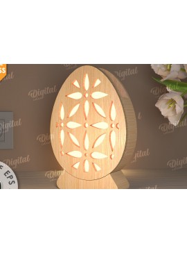Σετ των 3 Intra απο ξύλο plywood 3mm-4mm πάχος - Πασχαλινό Φωτιστικό Αυγού LaserCut. Led Nightlight Δίασταση 15x15 cm INTRAFABR-115822319