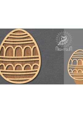 Σετ των 2 Intra απο ξύλο plywood 3mm-4mm πάχος - Διακόσμηση πασχαλινών αυγών κοπής με λέιζερ 1 Δίασταση 20x20 cm INTRAFABR-118736414