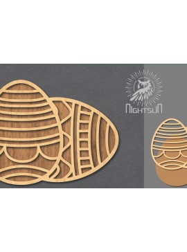 Σετ των 3 Intra απο ξύλο plywood 3mm-4mm πάχος - Διακόσμηση πασχαλινών αυγών κοπής με λέιζερ 3 Δίασταση 20x20 cm INTRAFABR-118736473