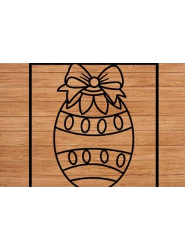 Intra απο ξύλο plywood 3mm-4mm πάχος - Πασχαλινό αυγό με λέιζερ κομμένο  λαγουδάκι Τέχνη τοίχου Δίασταση 40x50 cm INTRAFABR-66919350