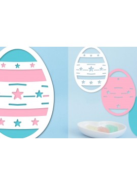 Σετ των 2 Intra απο ξύλο plywood 3mm-4mm πάχος - Πασχαλινό αυγό με στρώσεις Papercut  Δίασταση 15x15 cm INTRAFABR-91569445