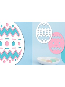 Σετ των 2 Intra απο ξύλο plywood 3mm-4mm πάχος - Πασχαλινό αυγό με στρώσεις Papercut  Δίασταση 15x15 cm INTRAFABR-91569667