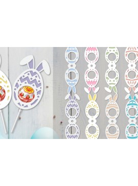 Σετ των 2 Intra απο ξύλο plywood 3mm-4mm πάχος - Πακέτο  θήκης πασχαλινών αυγών Δίασταση 15x15 cm INTRAFABR-92104761