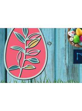 Σετ των 2 Intra απο ξύλο plywood 3mm-4mm πάχος - Πασχαλινό αυγό Πολυστρωματικό  κοπής  Δίασταση 15x15 cm INTRAFABR-24850736