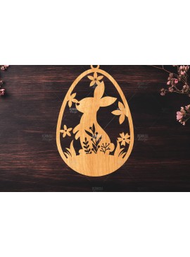 Σετ των 3 Intra απο ξύλο plywood 3mm-4mm πάχος -  κοπής με λέιζερ στολίδι Πασχαλινό αυγό Δίασταση 6x6 cm INTRAFABR-117278758