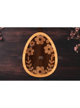 Σετ των 3 Intra απο ξύλο plywood 3mm-4mm πάχος -  κοπής με λέιζερ στολίδι Πασχαλινό αυγό Δίασταση 6x6 cm INTRAFABR-117337693