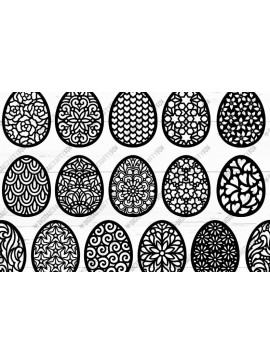 Σετ των 3 Intra απο ξύλο plywood 3mm-4mm πάχος - Πασχαλινό Αβγό Paper Cut Bundle , Egg  Δίασταση 6x6 cm INTRAFABR-115642522