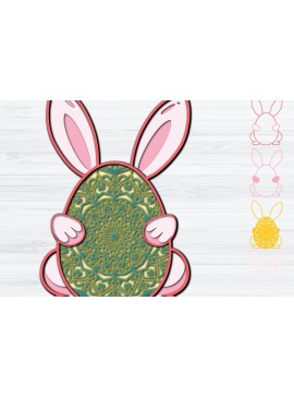 Σετ των 2 Intra απο ξύλο plywood 3mm-4mm πάχος - Πασχαλινό αυγό Κόψιμο χαρτιού  Δίασταση 1200x1200 cm INTRAFABR-25292023