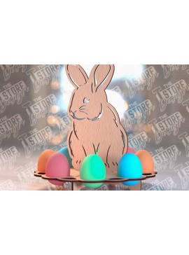 Σετ των 2 Intra απο ξύλο plywood 3mm-4mm πάχος - Πασχαλινό Αυγοστάσιο | με βάση αυγών Δίασταση 15x15 cm INTRAFABR-91497096