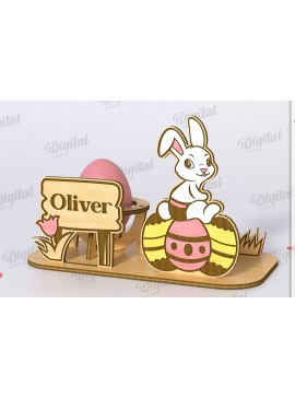 Σετ των 2 Intra απο ξύλο plywood 3mm-4mm πάχος - Πασχαλινό Αυγό Βάση LaserCut. 3D Αυγοθήκη Δίασταση 15x15 cm INTRAFABR-118209315