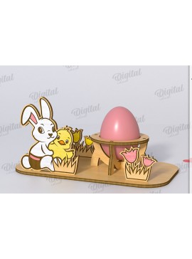 Σετ των 2 Intra απο ξύλο plywood 3mm-4mm πάχος - Πασχαλινό Αυγό Βάση LaserCut. 3D Αυγοθήκη Δίασταση 15x15 cm INTRAFABR-118209621