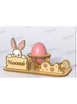 Σετ των 2 Intra απο ξύλο plywood 3mm-4mm πάχος - Πασχαλινό Αυγό Βάση LaserCut. 3D Αυγοθήκη Δίασταση 15x15 cm INTRAFABR-118209673