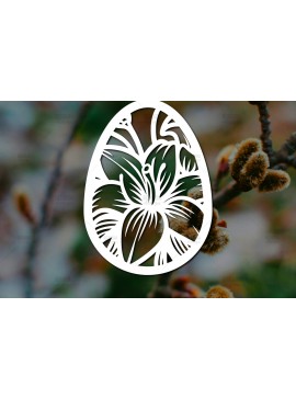 Σετ των 2 Intra απο ξύλο plywood 3mm-4mm πάχος - Πασχαλινό αυγό  I Σχέδιο  κοπής χαρτιού Δίασταση 15x15 cm INTRAFABR-115494184