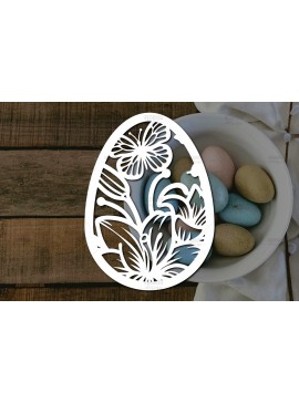 Σετ των 2 Intra απο ξύλο plywood 3mm-4mm πάχος - Πασχαλινό αυγό  I Σχέδιο  κοπής χαρτιού Δίασταση 15x15 cm INTRAFABR-115494205