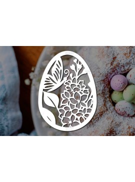 Σετ των 2 Intra απο ξύλο plywood 3mm-4mm πάχος - Πασχαλινό αυγό  I Σχέδιο  κοπής χαρτιού Δίασταση 15x15 cm INTRAFABR-115494266