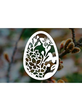 Σετ των 2 Intra απο ξύλο plywood 3mm-4mm πάχος - Πασχαλινό αυγό  I Σχέδιο  κοπής χαρτιού Δίασταση 15x15 cm INTRAFABR-115494324