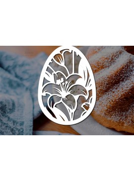 Σετ των 2 Intra απο ξύλο plywood 3mm-4mm πάχος - Πασχαλινό αυγό  I Σχέδιο  κοπής χαρτιού Δίασταση 15x15 cm INTRAFABR-115494371