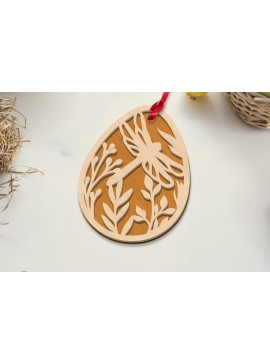 Σετ των 3 Intra απο ξύλο plywood 3mm-4mm πάχος - Πρότυπο λιβελλούλης ετικέτας πασχαλινών αυγών Δίασταση 3x4 cm INTRAFABR-115597496