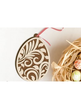 Σετ των 3 Intra απο ξύλο plywood 3mm-4mm πάχος -  κοπής με λέιζερ πολλαπλών στρώσεων Πασχαλινής Ετικέτας Δίασταση 3x4 cm INTRAFABR-90044954