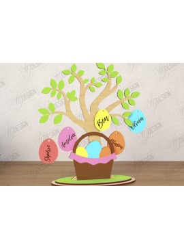 Σετ των 2 Intra απο ξύλο plywood 3mm-4mm πάχος - Πασχαλινό Αυγό | Πασχαλινό Οικογενειακό Δέντρο|CNC Δίασταση 15x15 cm INTRAFABR-117795387